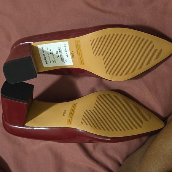 Abound Women's Red Block Heel Pumps - Picture 3 of 6